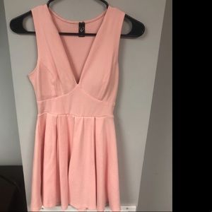 Windsor Blush Mini Dress V neck